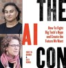 Promotional Flyer for The AI Con A screenshot of Dr Jeremy Murray Dr Alex Hanna and Dr Emily Bender during their Critical Perspectives on AI discussion surrounding their book The AI Con How to Fight Big Techs Hype and Create the Future We Want
