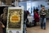 A sign greets attendees of the Pacific Review Launch event at CSUSB PFau Library on Dec 3