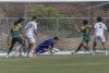 Juanpablo Camacho 99 goalie for the Coyotes stops the ball during the Coyotes vs Golden Eagles soccer match on Sept 13 Coyotes won 1-0